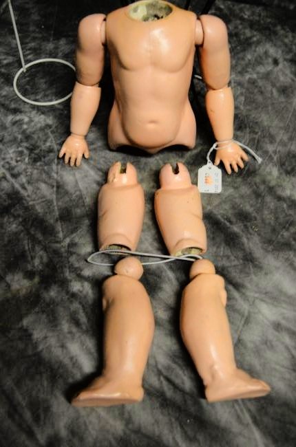 ANTIQUE PETITE COMPOSITION DOLL BODY (1 of 4)