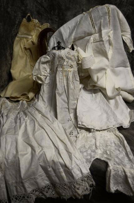 LOT OF 6 ANTIQUE DOLL CLOTHING ~ (1 of 4)