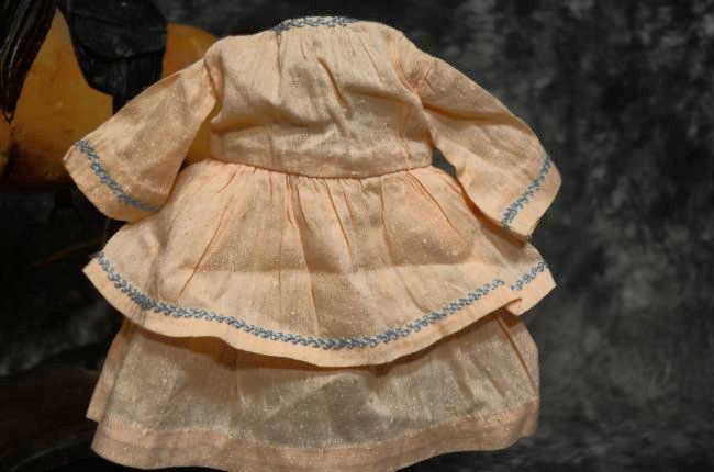ANTIQUE PINK CHIFFON DRESS FOR CHINA DOLLS (1 of 4)