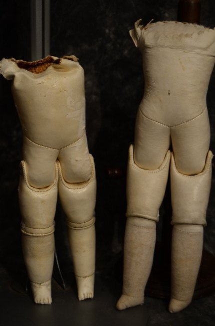 GENUINE ANTIQUE LEATHER SIGNED DOLL BODIES (1 of 3)
