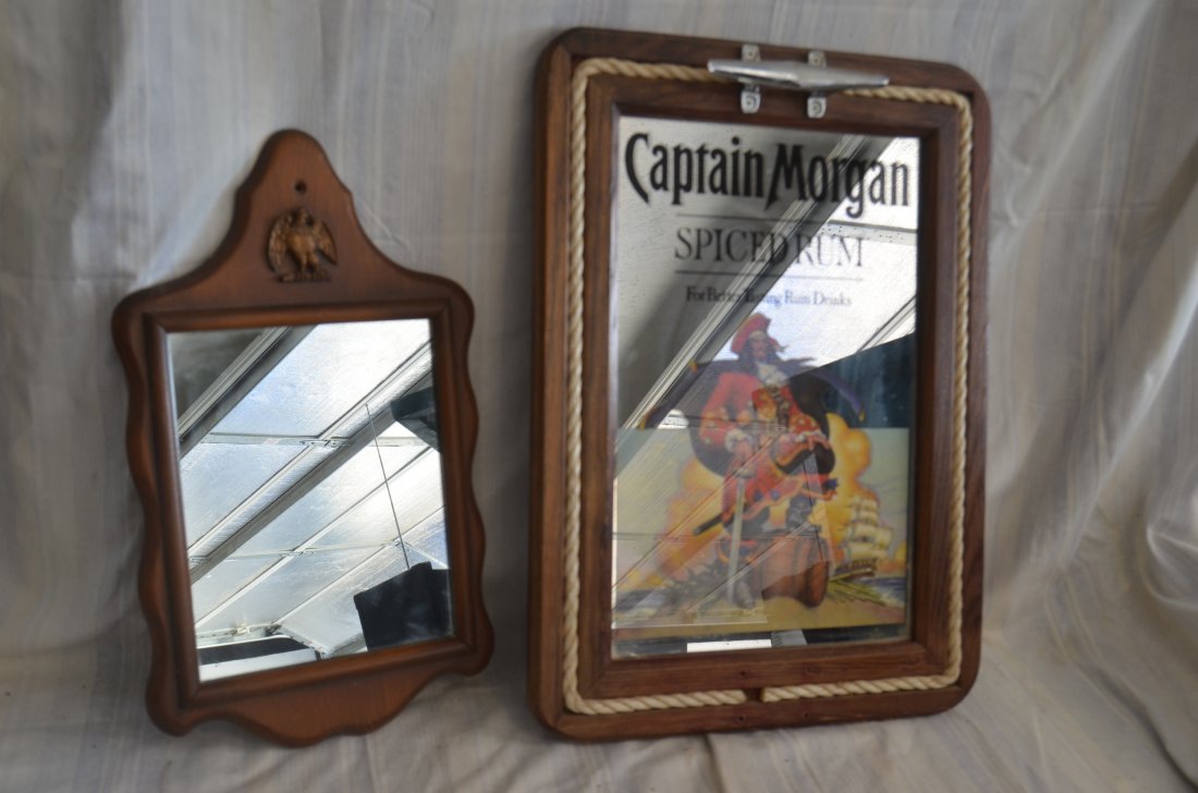 Bar Mirrors 2 pc (1 Captain Morgan Print): Bar Mirrors 2 pc (1 Captain Morgan Print)