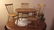 Doll Size Wooden Dining Room Set ~ Table w/4 Chairs ~