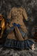 EXQUISITE ANTIQUE FRENCH FASHION DOLL DRESS ~ 2pc ~
