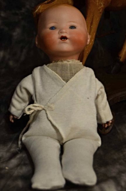 ANTIQUE BISQUE HEAD DOLL ~ DREAM BABY ~ 12 1/2" (1 of 3)