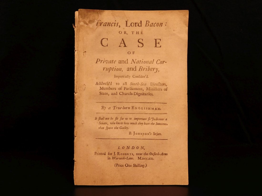 1721 1st ed Thomas Gordon Case of Private Corruption (1 of 10)