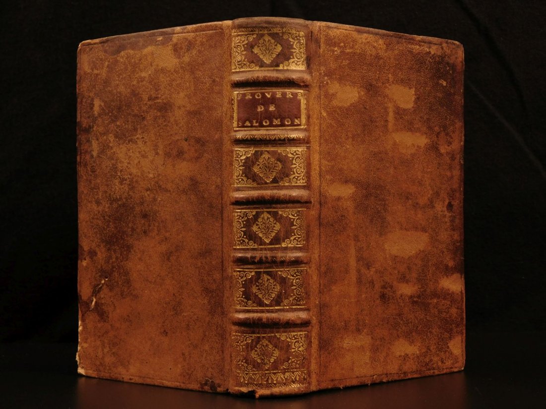 1688 Holy BIBLE & Commentary Book of Proverbs de SACY (1 of 10)