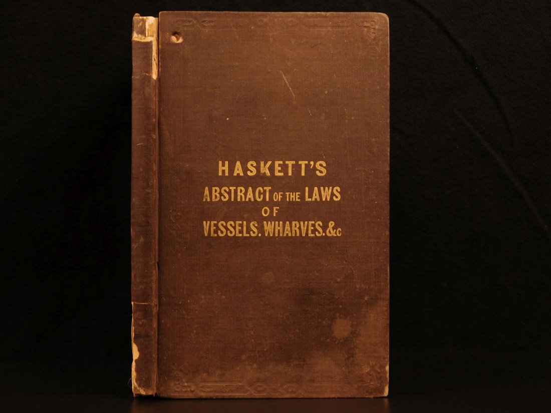 1845 NEW YORK Marine Laws Ships Wharfs Harbors Boats (1 of 10)