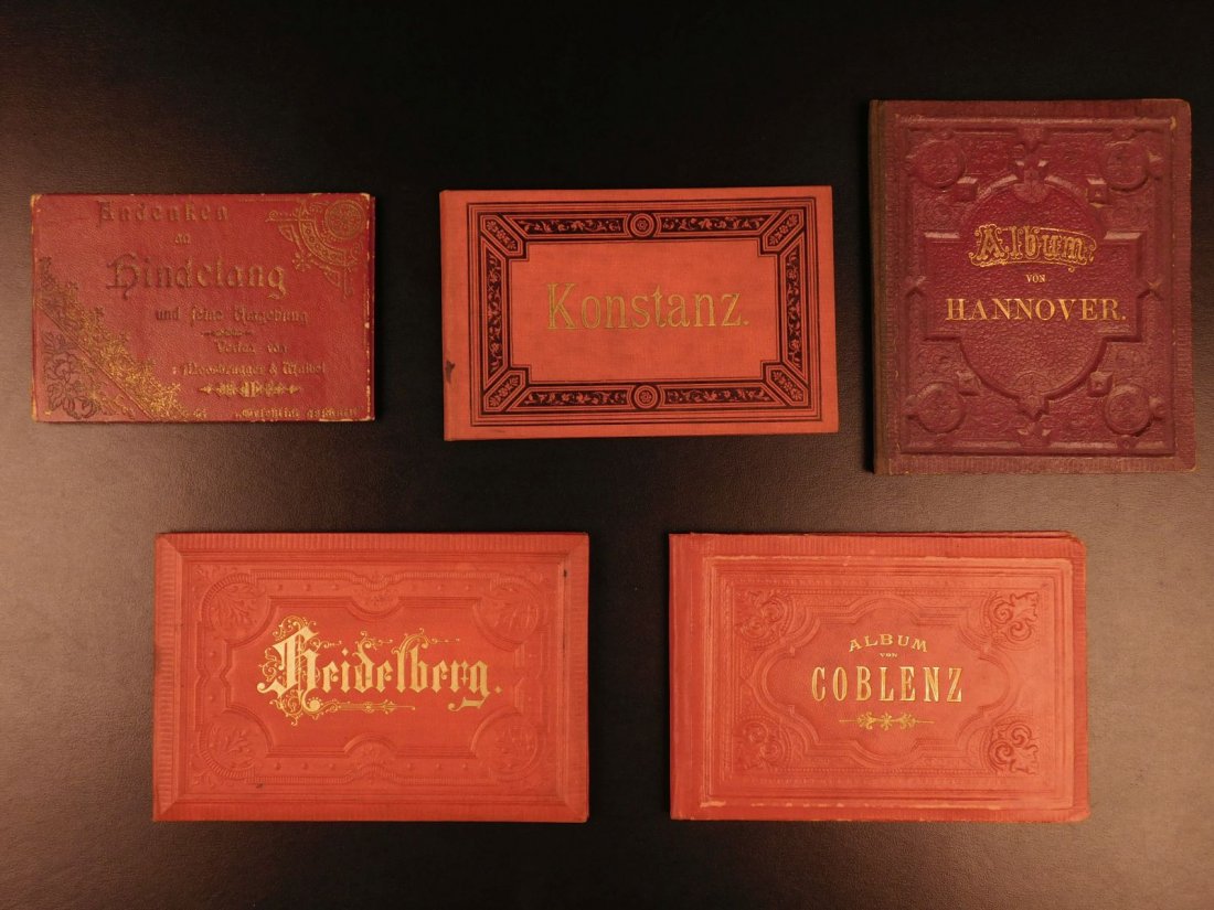 1890 German Photography Albums Heidelberg Germany (1 of 10)