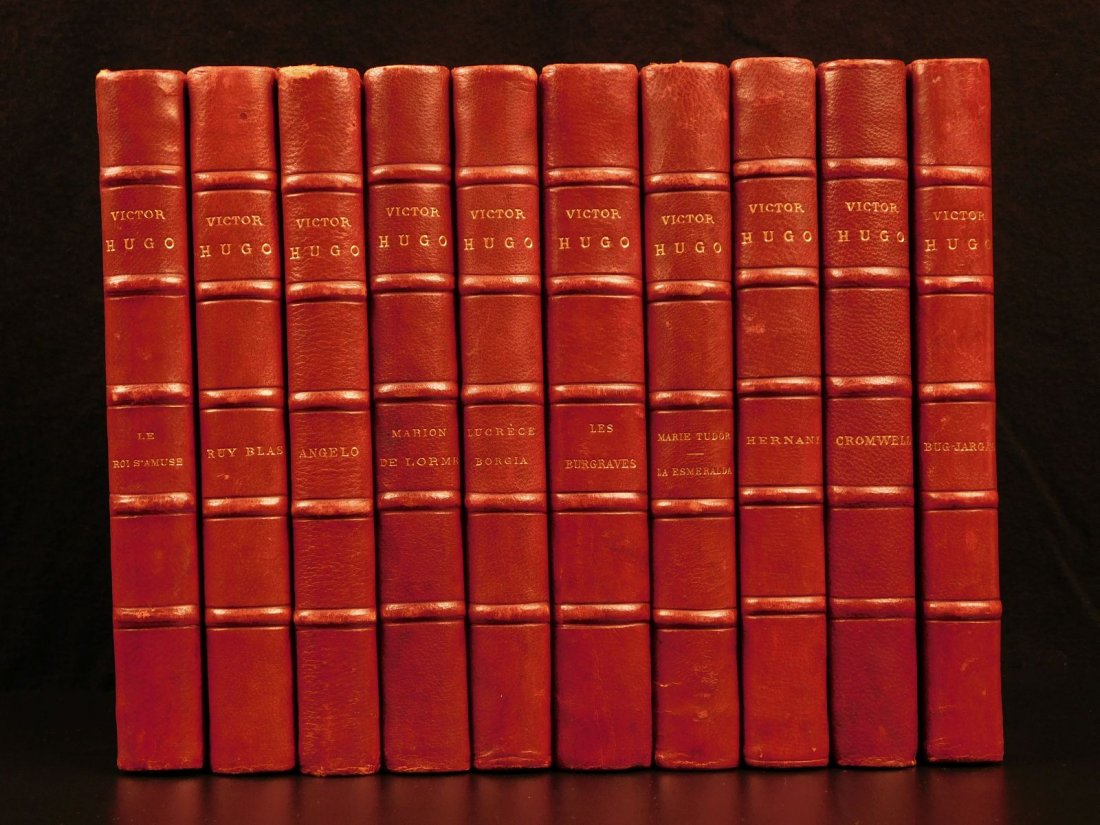 1890 Victor HUGO EXQUISITE Leather BINDING French (1 of 10)