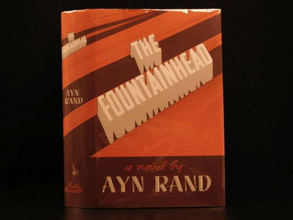 1943 1st ed Fountainhead by Ayn Rand Objectivism: 1943 1st ed Fountainhead by Ayn Rand Objectivism Dystopian Philosophy Fascism “I could die for you. But I couldn't, and wouldn't, live for you.” ― Ayn Rand, The Fountainhead A rare first edi