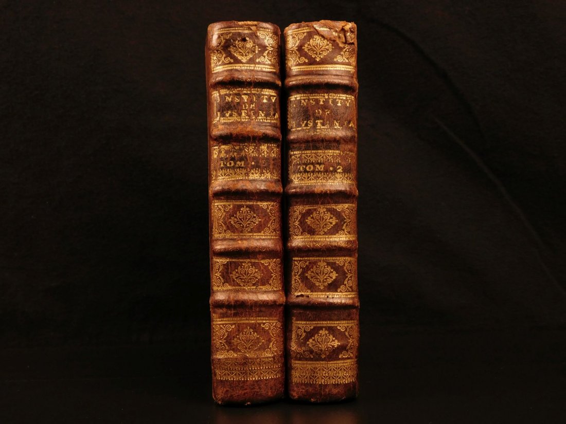 1690 Justinian Institutes Roman LAW Juris Civilis Latin (1 of 10)
