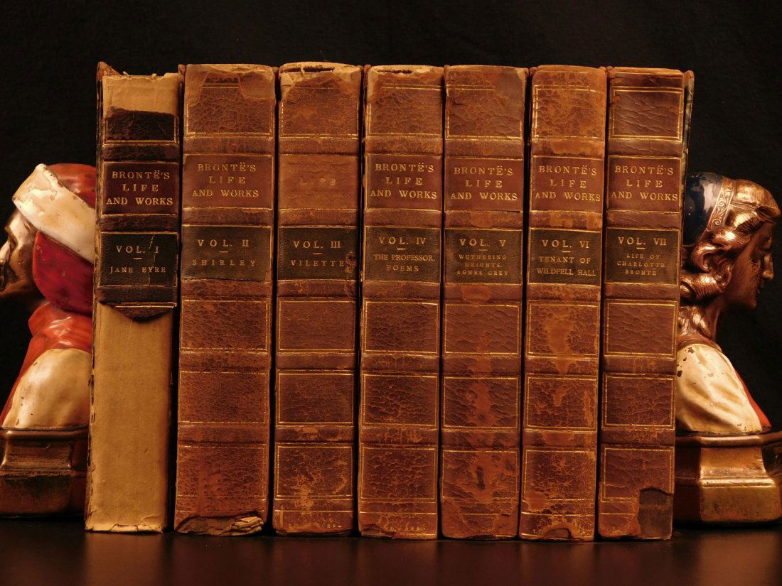 1887 BRONTE Novels Jane Eyre Wuthering Heights Shirley (1 of 10)