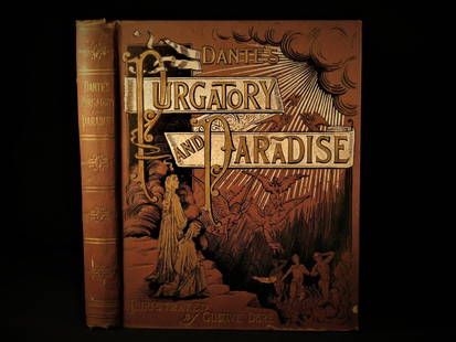 1889 Dante Alighieri Purgatory & Paradise Divine Comedy: 1889 Dante Alighieri Purgatory & Paradise Divine Comedy Gustave DORE Illustrated “Abandon all hope, ye who enter here.” ― Dante Alighieri, The Divine Comedy A beautiful folio edition of Dant