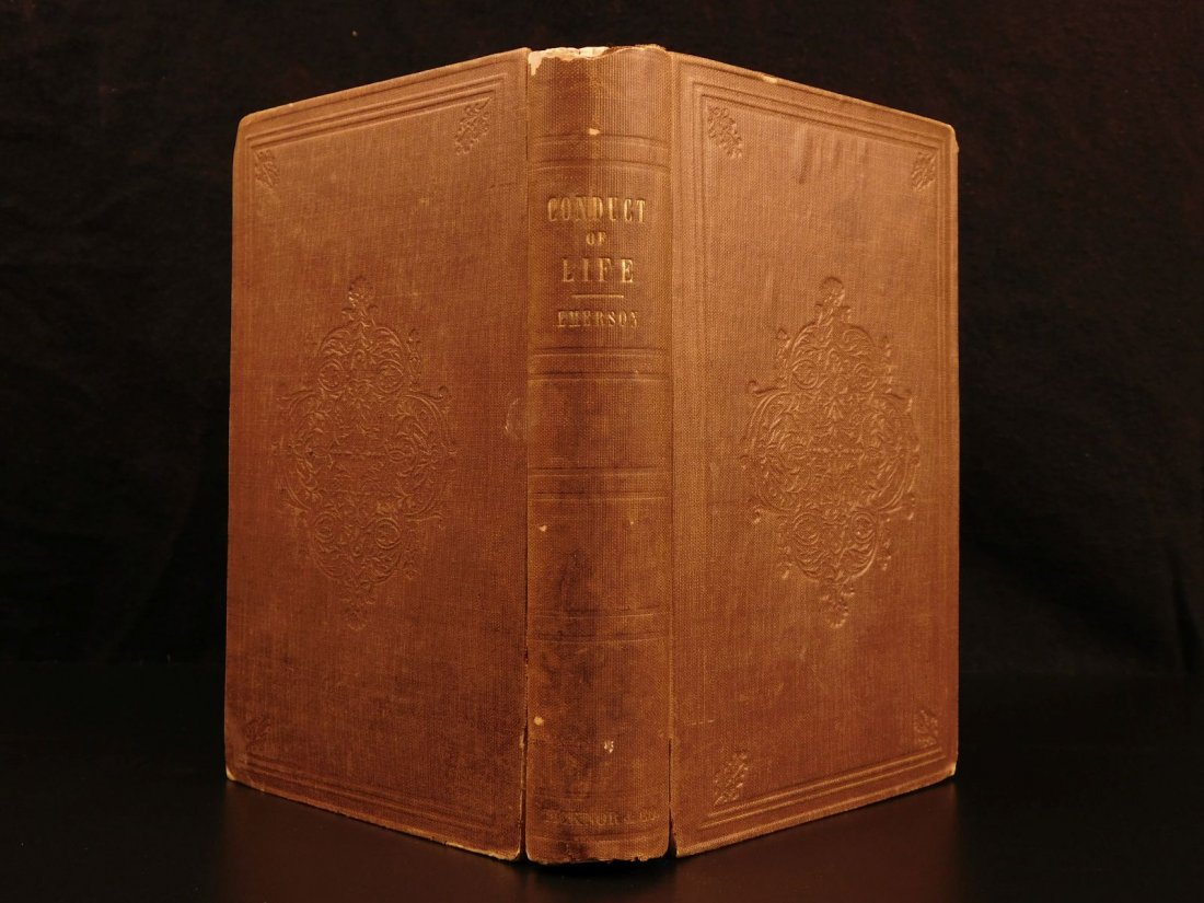 1860 1st ed SIGNED Ralph Waldo Emerson Conduct of Life (1 of 12)