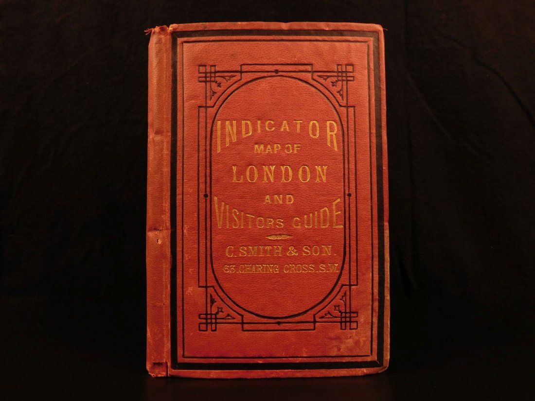 1900 HUGE Folding Color Street Map of London 7000 (1 of 12)