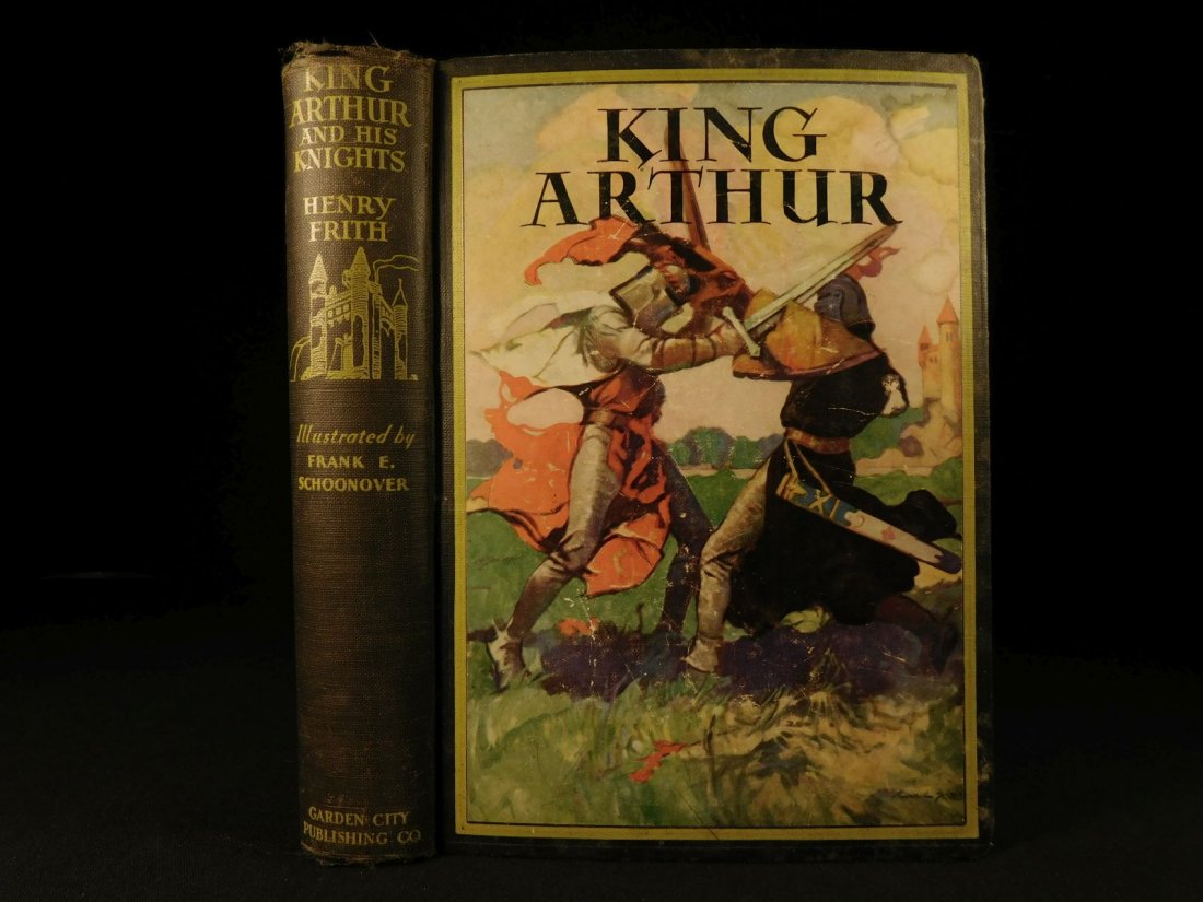 1932 King Arthur Knights Children’s Literature: 1932 King Arthur Knights Children’s Literature Illustrated Round Table Merlin Henry Frith was Irish author, editor and translator. This early-20th-century printing of “King Arthur and His Knights�