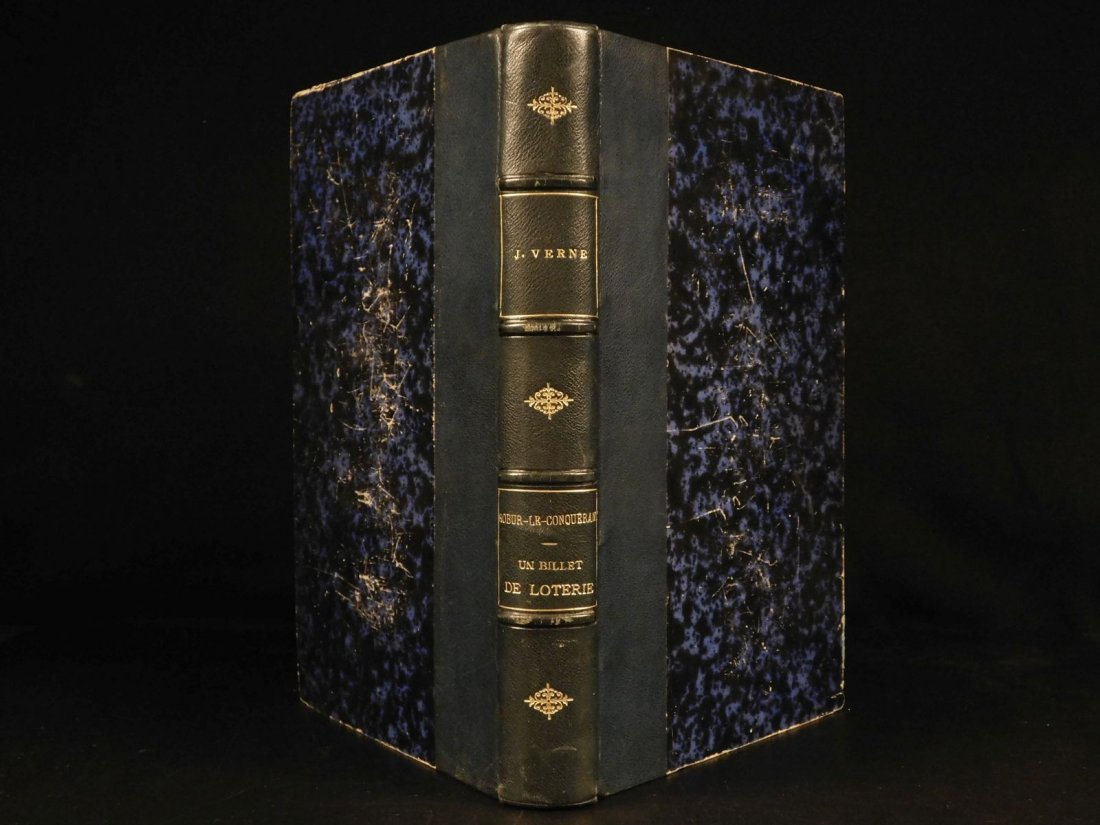 1886 Jules Verne Robur the Conqueror + Lottery Ticket: 1886 Jules Verne Robur the Conqueror + Lottery Ticket Adventure Voyages Hetzel “Reality provides us with facts so romantic that imagination itself could add nothing to them.” ― Jules Verne J