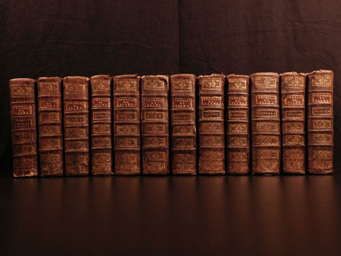 1738 Catholic Exercises in Piety by Jesuit Jean Croiset (1 of 10)