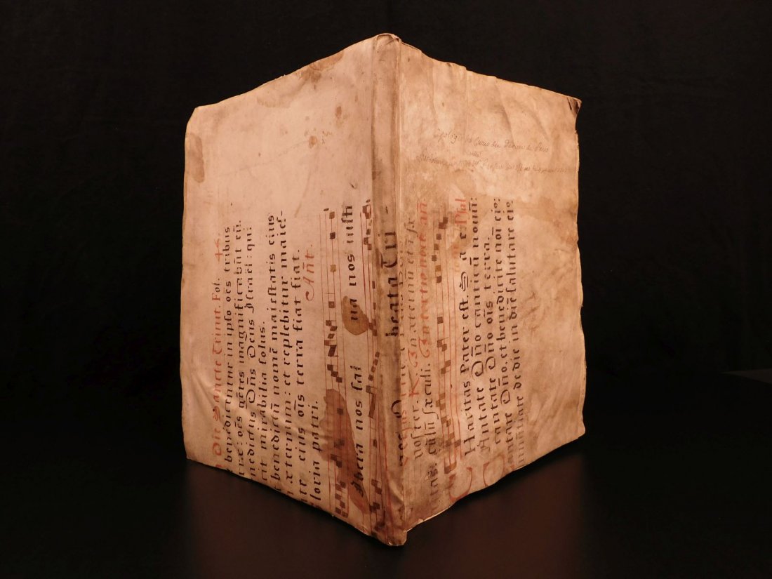 1717 Medieval Manuscript Chant BINDING Catholic Papal (1 of 10)