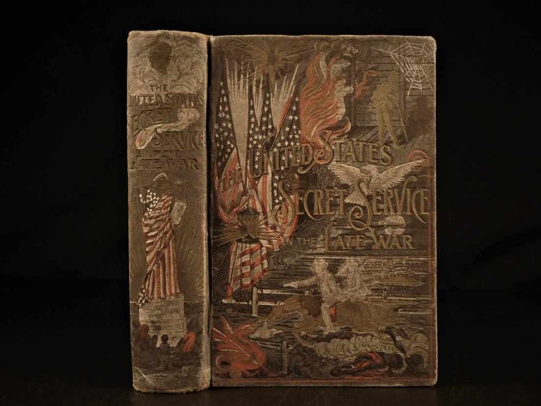 1889 United States Secret Service Wilkes Booth Lincoln: 1889 United States Secret Service Wilkes Booth Lincoln Assassination Civil War A beautiful, decorative first edition of the history of “The United States Secret Service.” This book, by General La 