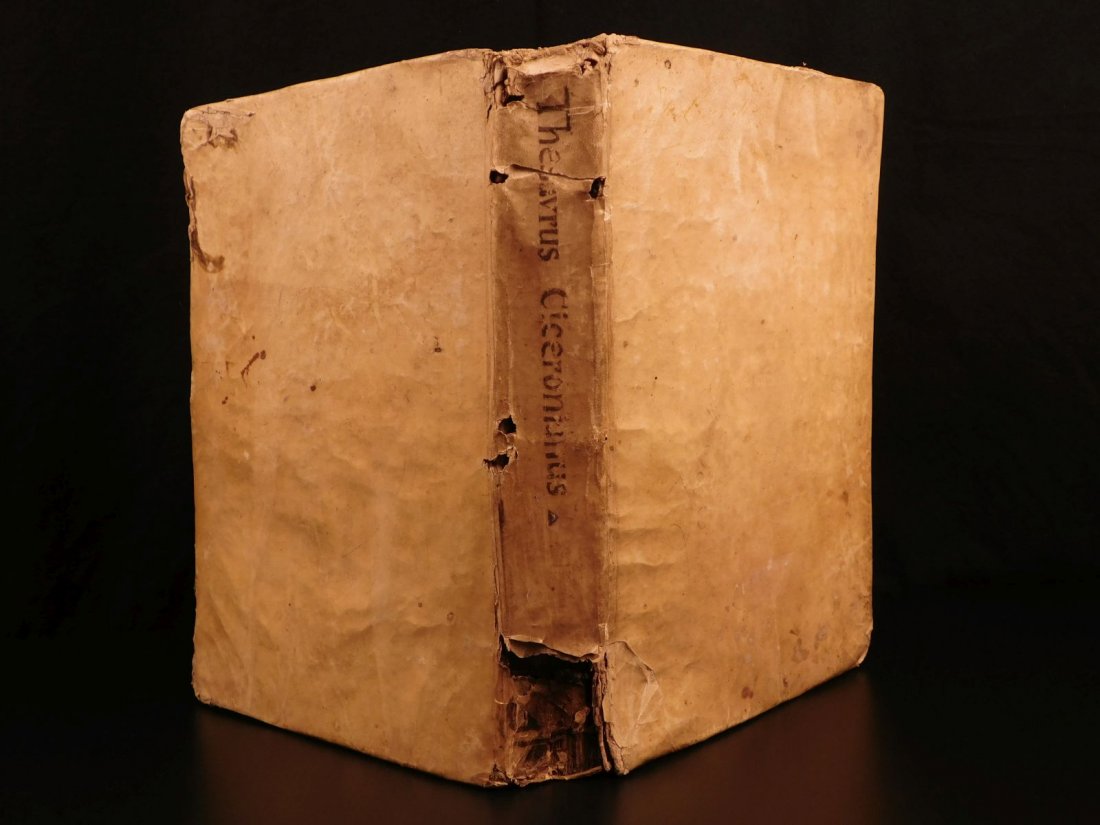 1620 1st ed Cicero Thesaurus Ancient ROME Philosophy: 1620 1st ed Cicero Thesaurus Ancient ROME Philosophy Rhetoric Mario Nizzoli HUGE FOLIO “A room without books is like a body without a soul.” ― Marcus Tullius Cicero Cicero’s works were ext