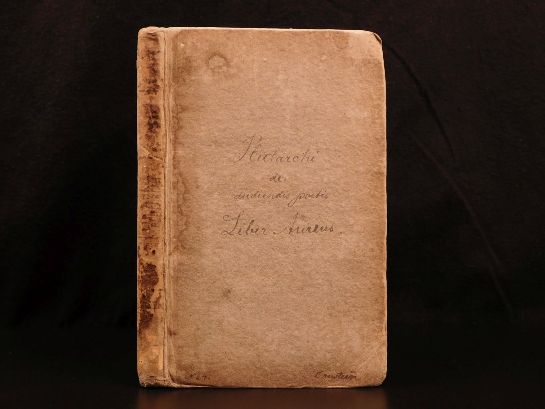 1672 Plutarch on How to Study Poetry De Audiendis Poet (1 of 10)