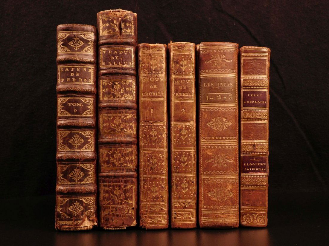 1694 Rare Book Lot 6v INCAS Peru Marmontel Works (1 of 10)