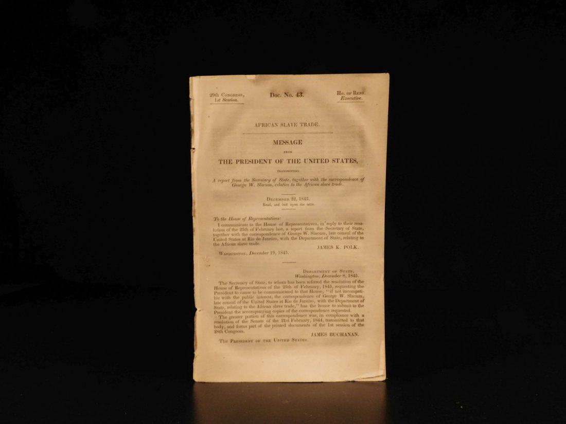 1845 Africa SLAVE TRADE American 29th Congress Legislat (1 of 10)