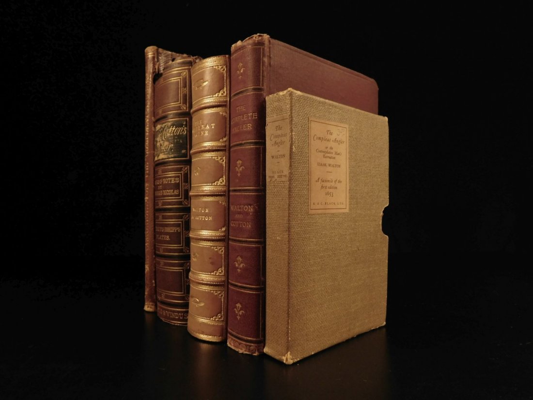 1887 FISHING 5 editions of Izaak Walton The Compleat An (1 of 10)