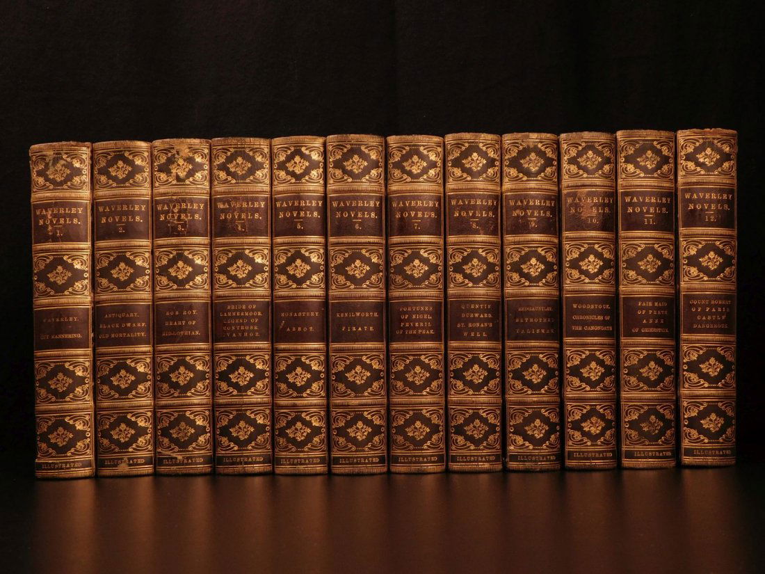 1869 EXQUISITE Waverly Novels Sir Walter Scott Social (1 of 10)