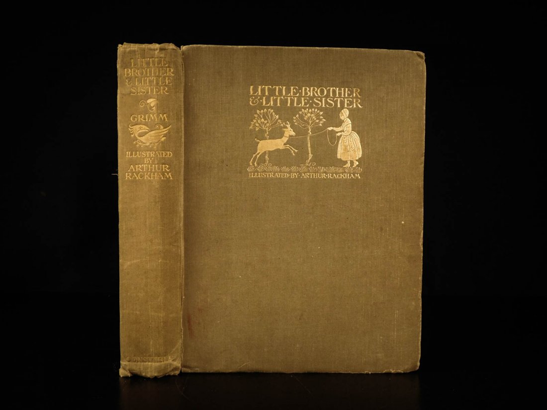 1917 1st ed Grimm Fairy Tales Arthur Rackham: 1917 1st ed Grimm Fairy Tales Arthur Rackham Little Brother & Sister Illustrated “How often when we are comfortable, we begin to long for something new!” ― Jacob Grimm An incredible first ed