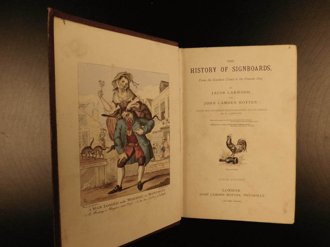 1866 ADVERTISING History of English Signboards (1 of 10)