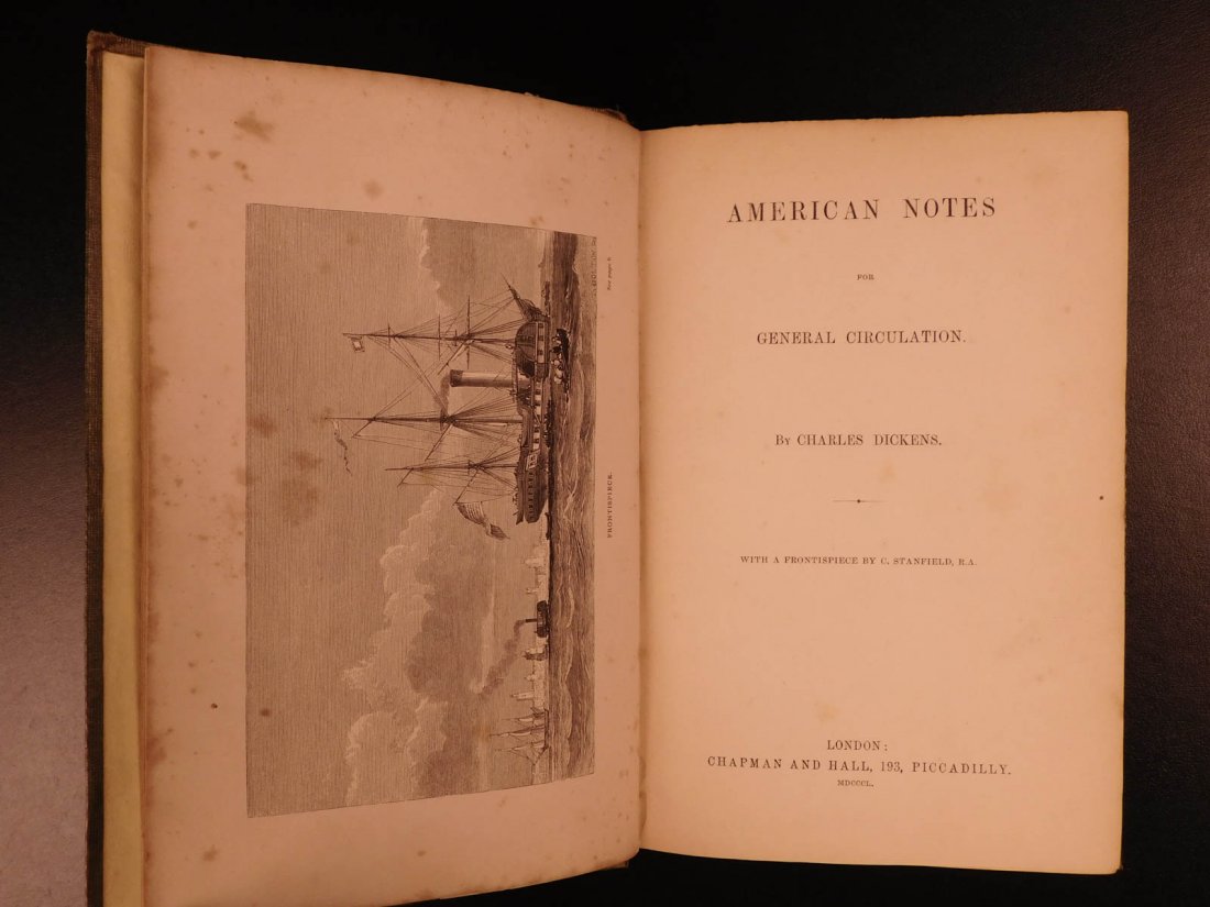 1850 1st ed American Notes by Charles Dickens Travel (1 of 10)