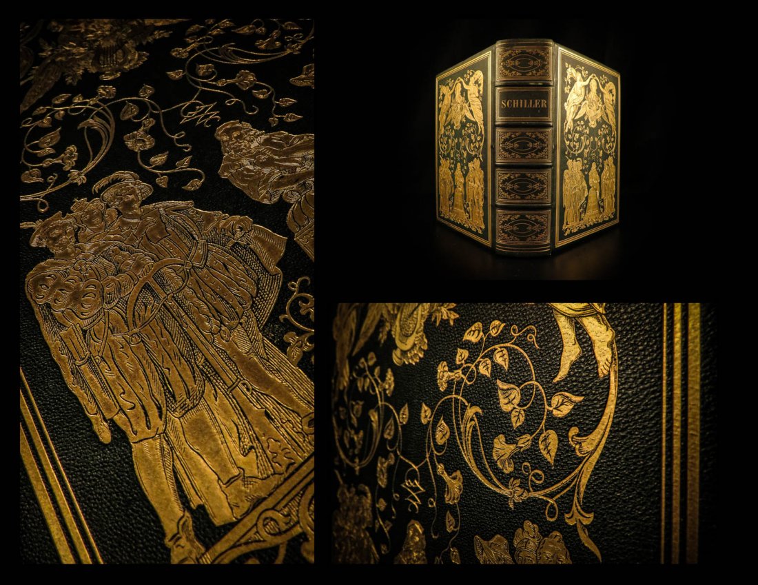 1861 EXQUISITE Friedrich Schiller Historical Tragedy: 1861 EXQUISITE Friedrich Schiller Historical Tragedy Play German Theater BINDING “The voice of the majority is no proof of justice.” – Schiller, Maria Stuart Friedrich Schiller was a prominent 1