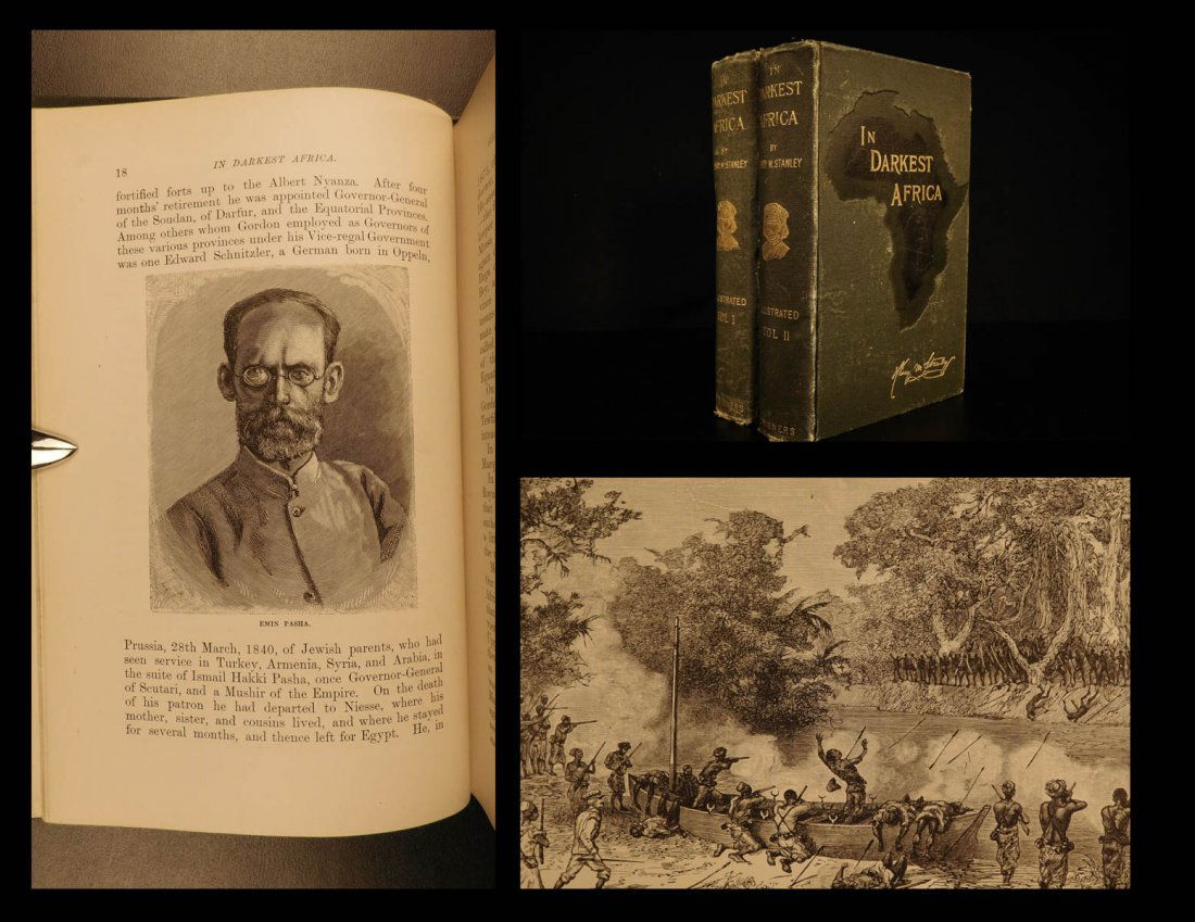 1890 1st ed In Darkest Africa Henry Stanley Emin Pasha (1 of 10)