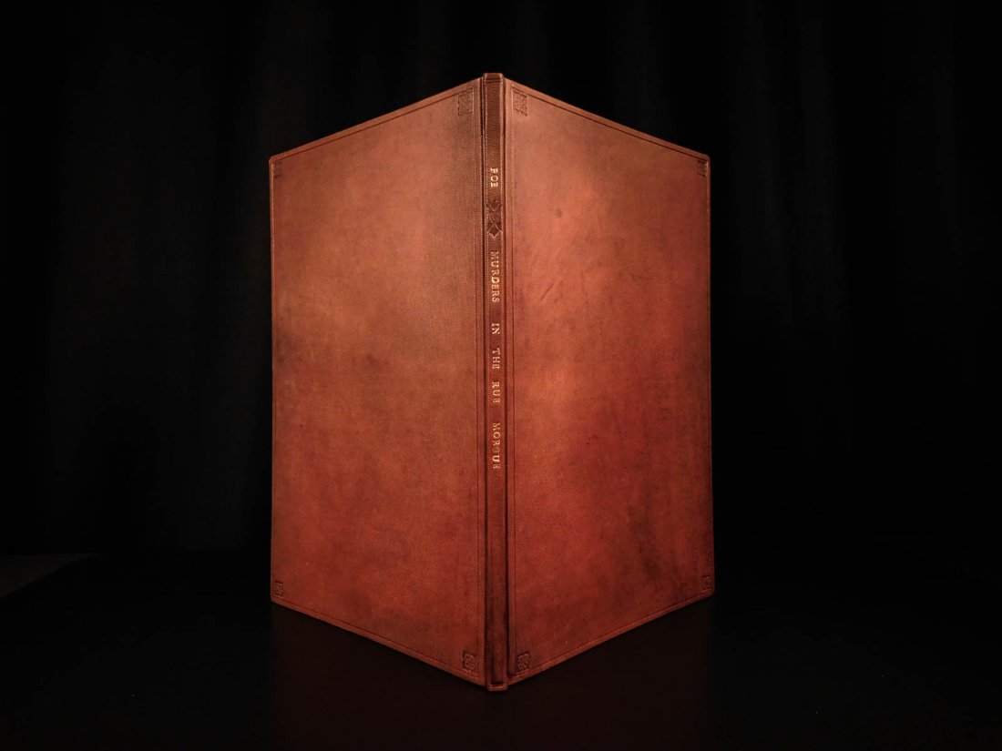1895 1st ed Edgar Allan Poe Murders in Rue Morgue: 1895 1st ed Edgar Allan Poe Murders in Rue Morgue Manuscript Facsimile FOLIO “Hear the sledges with the bells, Silver bells, what a world of merriment their melody foretells!” – Poe, ‘The Bell