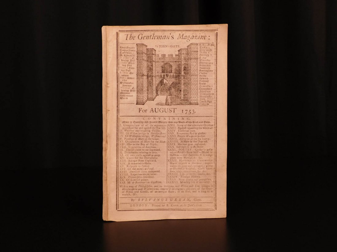 1753 Astronomy MARS Witchcraft British Colonies: 1753 Astronomy MARS Witchcraft British Colonies Philadelphia Gentleman’s Magazine The Gentleman’s Magazine was an English periodical which first appeared in 1731. It was published without interrup