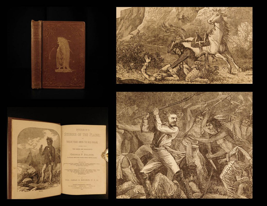 1881 Belden Stories of Plains Indians Sioux Native (1 of 10)