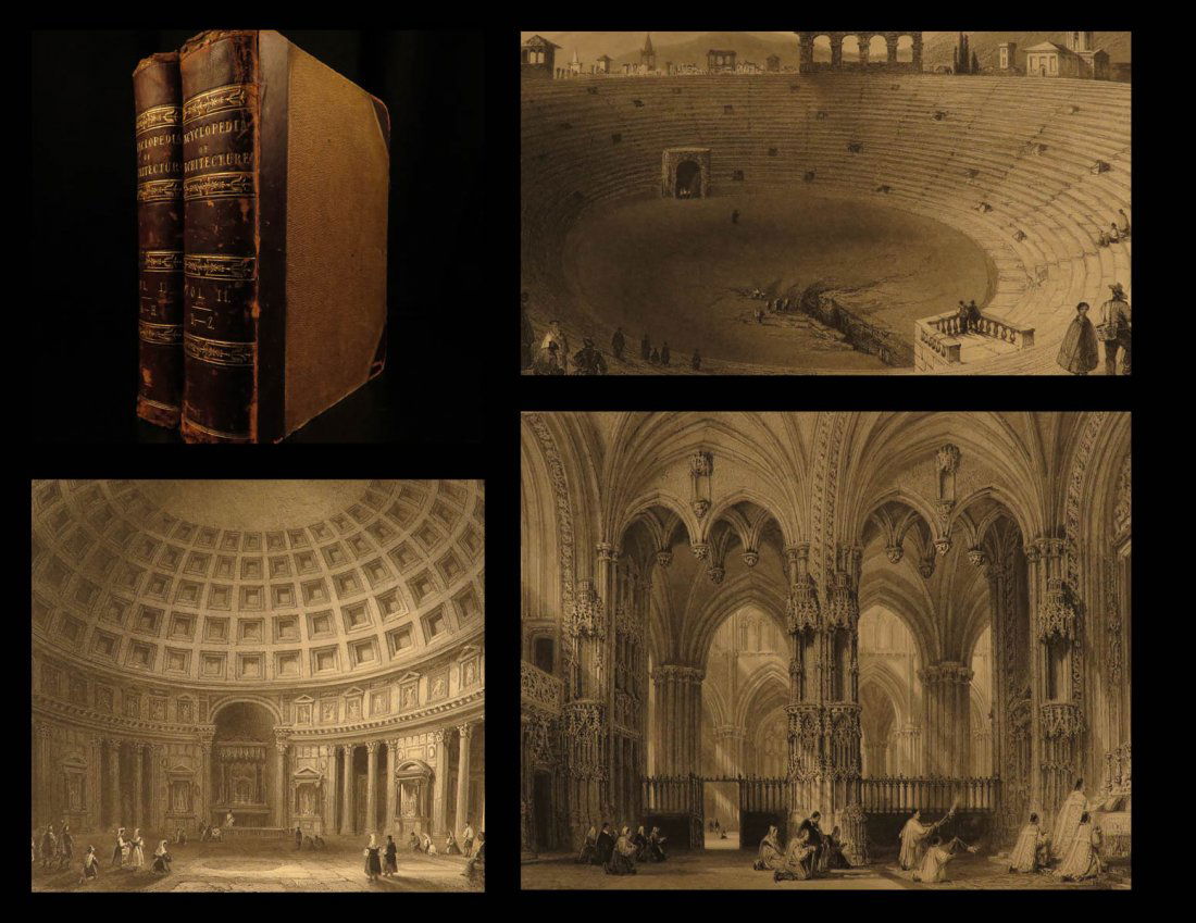 1852 Architecture Encyclopedia Illustrated Engineering (1 of 10)