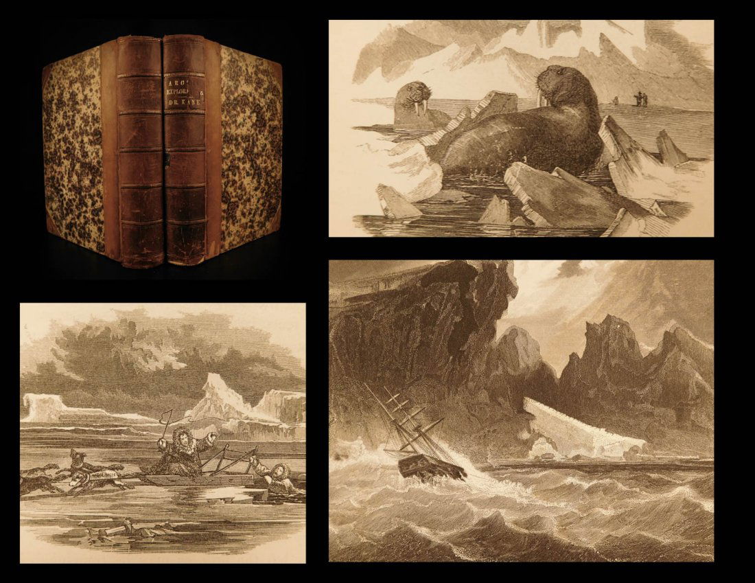 1856 1st ed Elisha Kane Arctic Explorations Voyages (1 of 10)