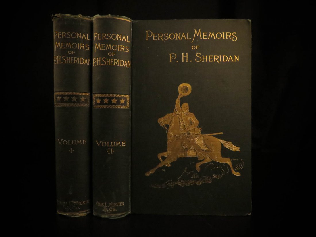 1888 1st ed Civil War General Sheridan Personal Memoirs (1 of 10)