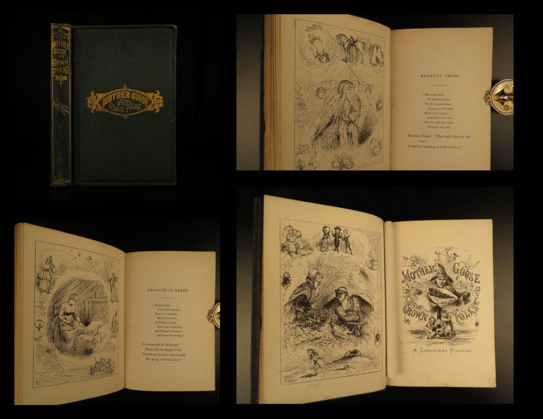 1870 RARE Mother Goose Nursery Rhymes Humpty Dumpty (1 of 10)