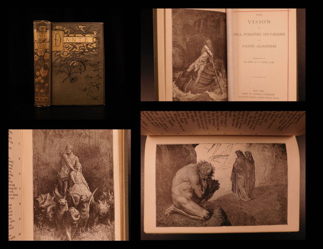 1884 DANTE Divine Comedy Illustrated Inferno Paradise (1 of 10)