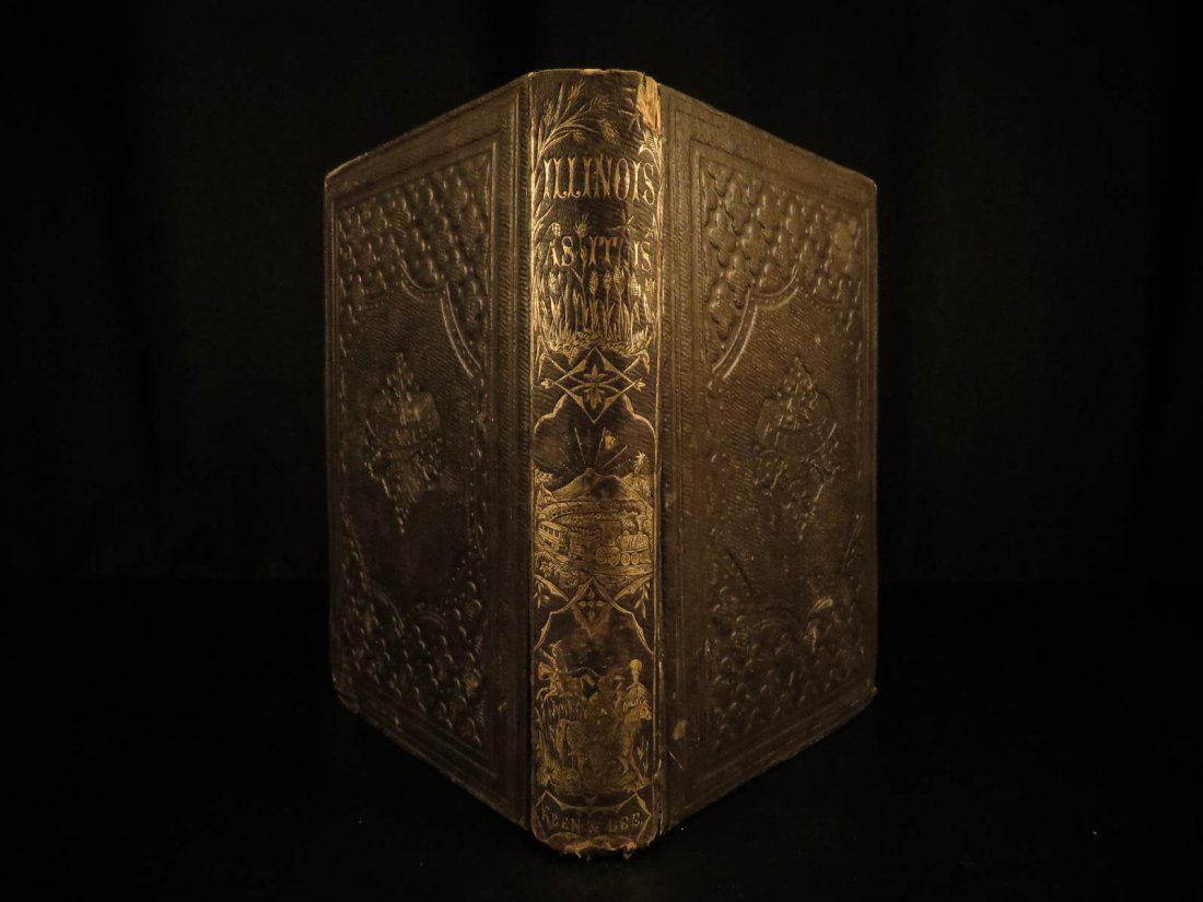 1857 Illinois Government Native American Indians MAP (1 of 10)