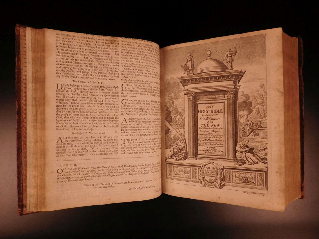 1712 RARE Holy Bible Oxford + Pratt Americana (1 of 10)