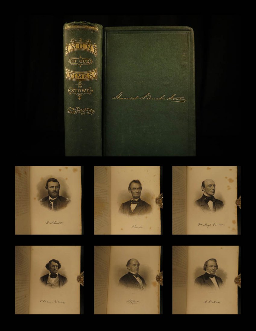 1868 Men of our Times Beecher Stowe Lincoln Sheridan (1 of 10)