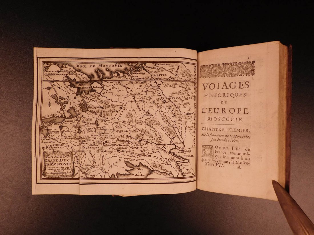 1698 Moscow VOYAGES Grand Duchy Russia Moscovia: 1698 Moscow VOYAGES Grand Duchy Russia Moscovia Geography MAP Claude Jordan A rare volume from Claude Jordan’s ‘Historical Voyages of Europe’. This volume focuses primarily on the history of Mos