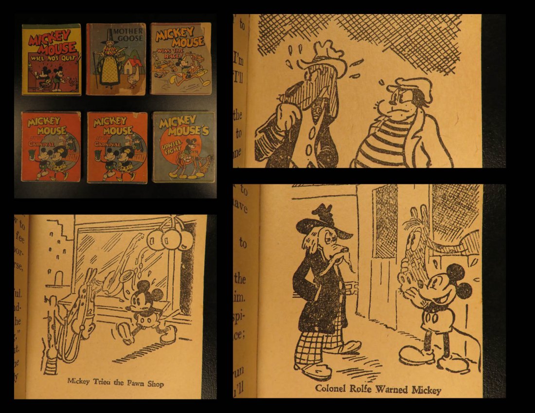 1934 Walt DISNEY Books Mickey Mouse Mother Goose Fairy (1 of 10)