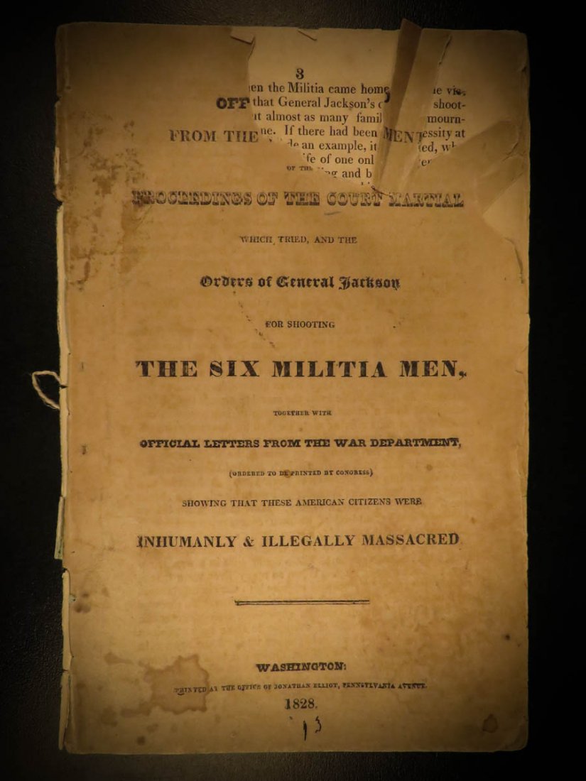 1828 RARE Andrew Jackson 1st ed Execution of Six (1 of 10)