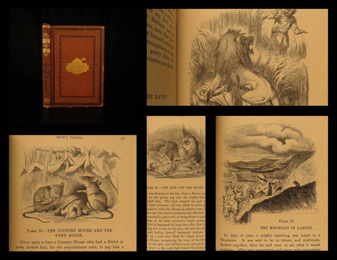1873 Aesop’s Fables Illustrated Tenniel English AESOP (1 of 20)